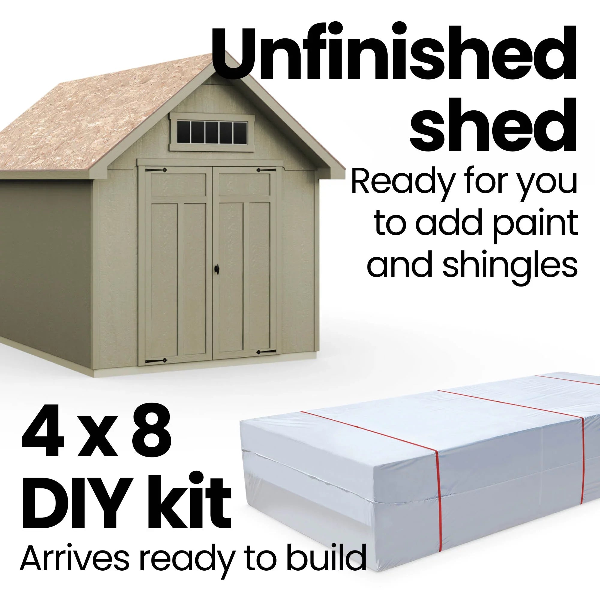 Handy Home Products Tribeca 8 ft. x 12 ft. Wood Storage Shed (Floor Included)