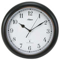 1Pack ZoroSelect 2CJA3 12-1/8" Analog Mineral Atomic Wall Clock, Ebony