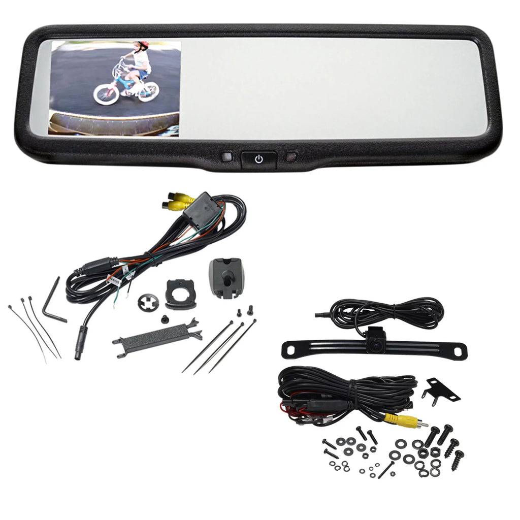 OEM-Style People Rearview Mirror Monitor w/ 3.5-inch screen and Universal back up camera