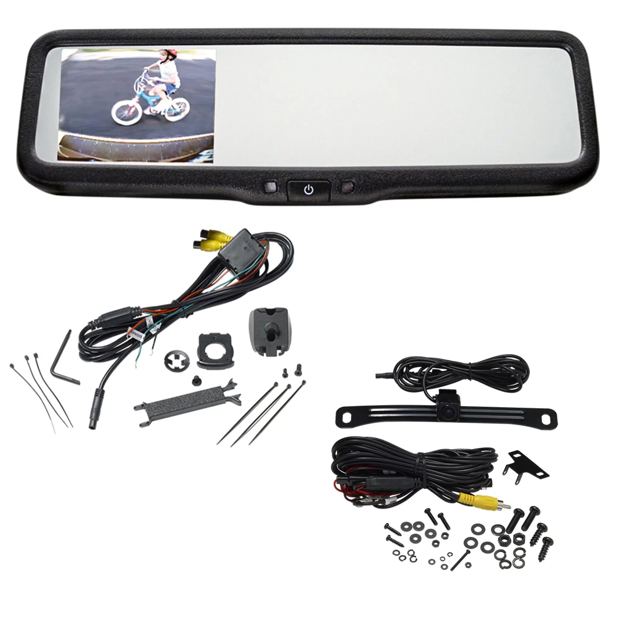 OEM-Style People Rearview Mirror Monitor w/ 3.5-inch screen and Universal back up camera