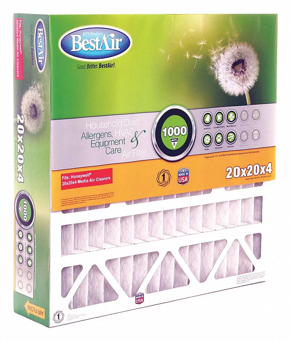 Bestair Pro FurnAirCleaner Filter,MERV8,20x20x5",PK2 5-2020-8-2