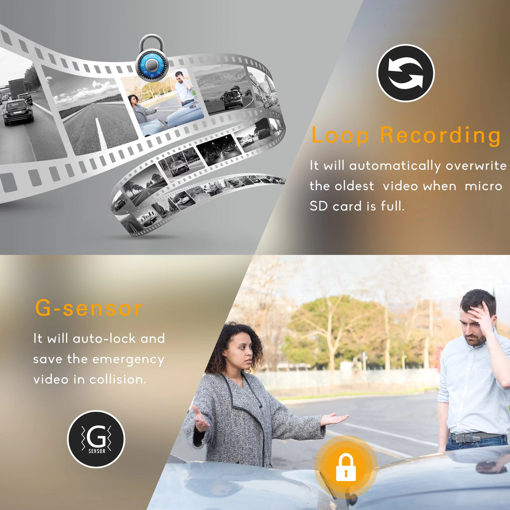 TOGUARD 1080P Mirror Dash Cam for Cars with 10-inch IPS Full Touch Screen Waterproof Backup Camera Rear View Mirror Camera