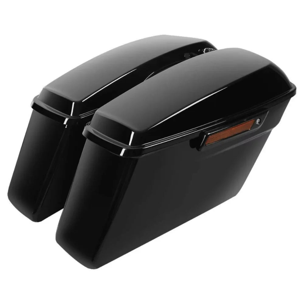 Vivid Ebony Hard Saddle Bags w/ Ebony Latch For 1994-2013 Harley-Davidson