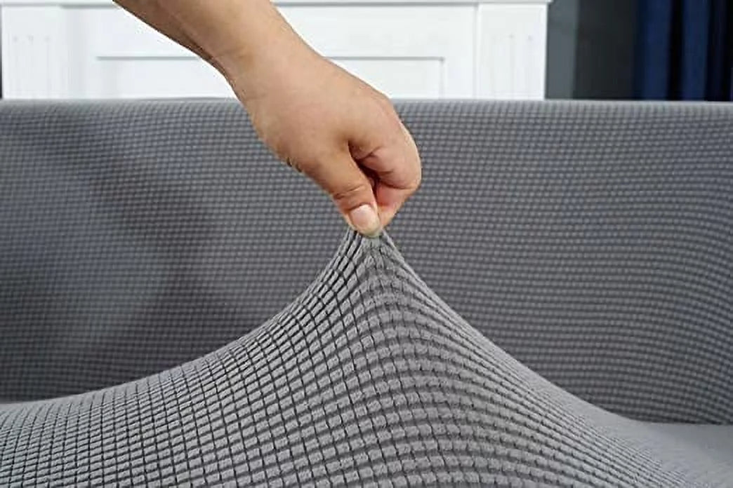 Nvzi Thick Couch Covers 1 2 3 4 Seater, Sectional Sofa Sectional Couch Covers L Shape Stretch Slipcover Living Room Dogs Pets, Washable Durable Furniture Protector…, Light Gray, 3 Seater:70-84 inch