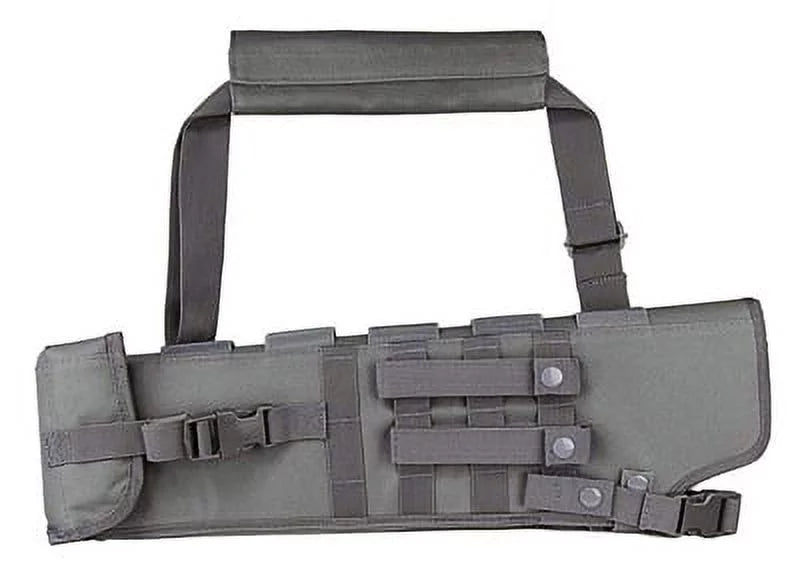 Trinity Short Barrel Scabbard Ebony molle Crossbody ATV Motorcycle Truck Military Hunting Tactical Soft Bag Padded 25 inches Gray.
