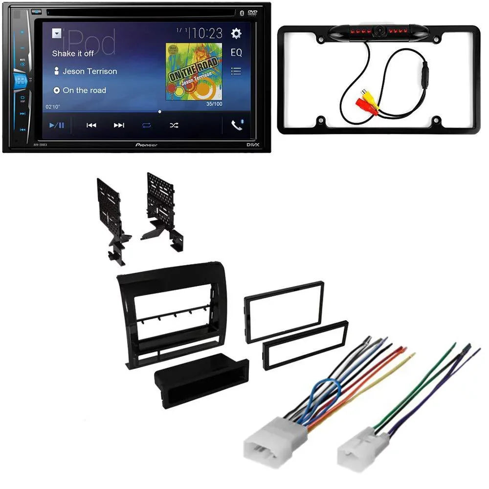 KIT644 Bundle with Pioneer Multimedia DVD Car Stereo and Installation Kit - for 2012-2015 Toyota Tacoma W/Metallic Graphite Dash / Touchscreen - Backup Camera, 2 Din Mounting Kit