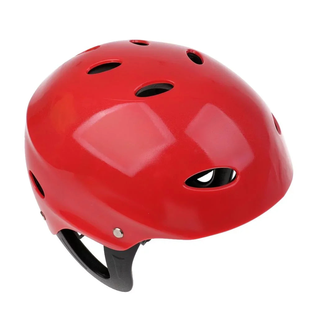 Helmet Head Impact Hard Cap for Wakeboard Kayak Canoe Surfing Water Sports Tow Sports - Red
