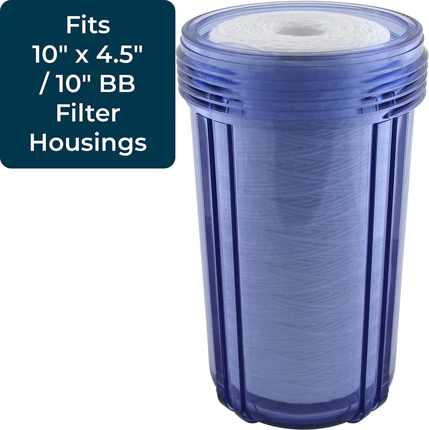 SpiroPure SP-WP1-BB 10x4.5 1 Micron String-Wound Polypropylene Water Filter Cartridge SWC-45-1001 WP1BB97P 355213-43 (Case of 8)