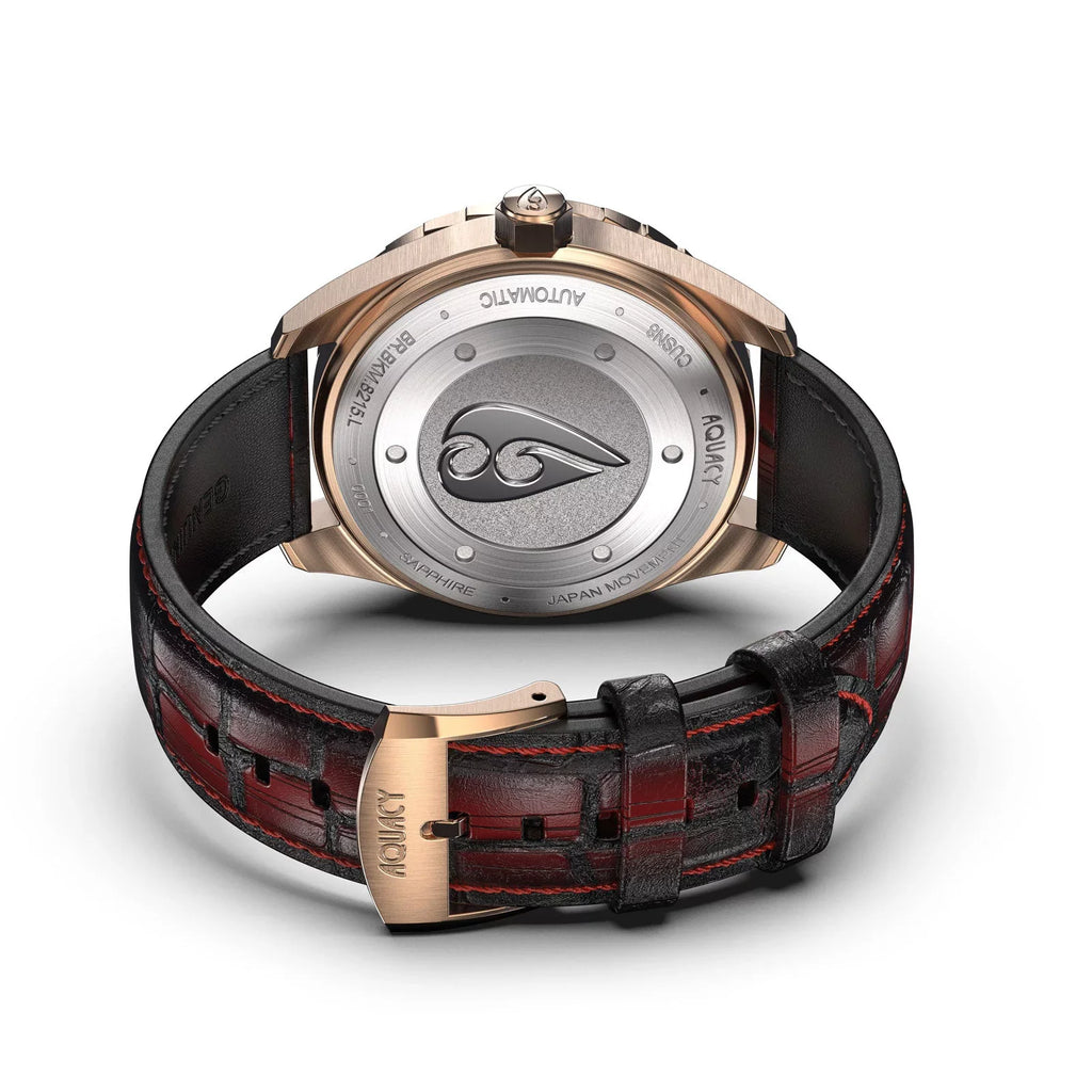 Aquacy Bronze CuSn8 Marble Automatic Diver Watch BR.BKM.8215.L - Screw Down 316L Stainless Case Back - 200M Water Resistance - 120 click Uni-Directional Bezel Dive Swimming Wrist Watches For People