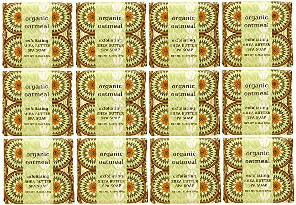 Greenwich Bay Trading Company 1.9oz Soap Bulk Packs of 12 (Organic Oatmeal)
