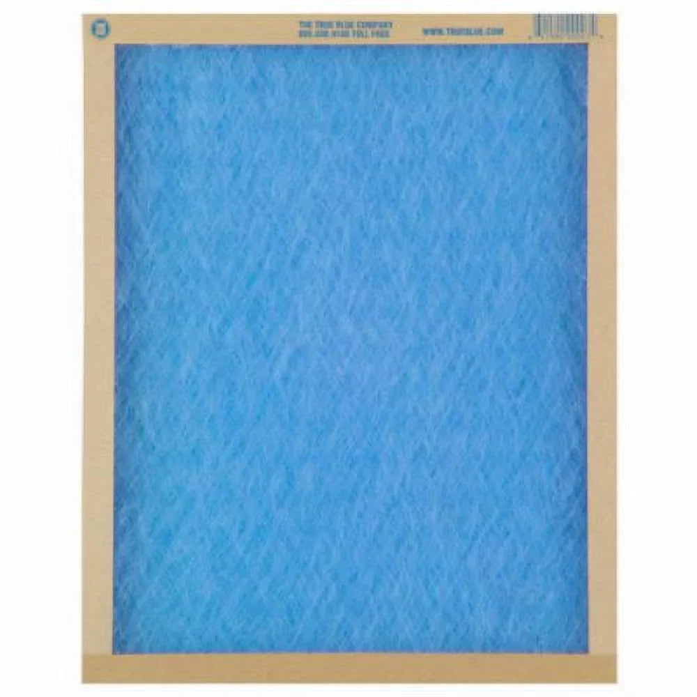 True Blue 114241 14" x 24" x 1" Flat Panel Spun Fiberglass Disposable Furnace Air Filter MERV 2 - Quantity of 12