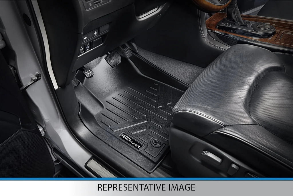 Smartliner SA0183-B0303-C0186-E0185 Floor Mats & Cargo Liner Set with 2nd Row Bucket Seats without Console for 2011-2017 Ford Expedition, Dark