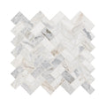 MSI Capri Blue Herringbone 12 in. X 12 in. Honed Mosaic Marble Floor And Wall Tile