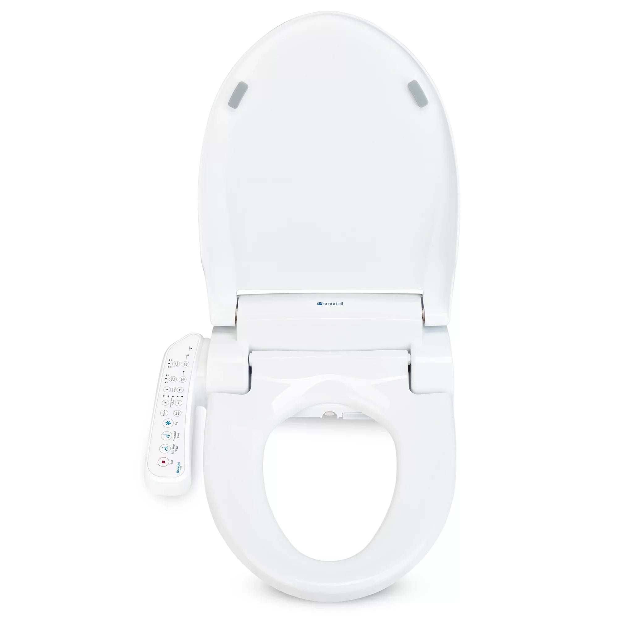 Brondell Swash SE400 Bidet Seat with Sidearm, Dryer and Stainless Steel Nozzle, Round White