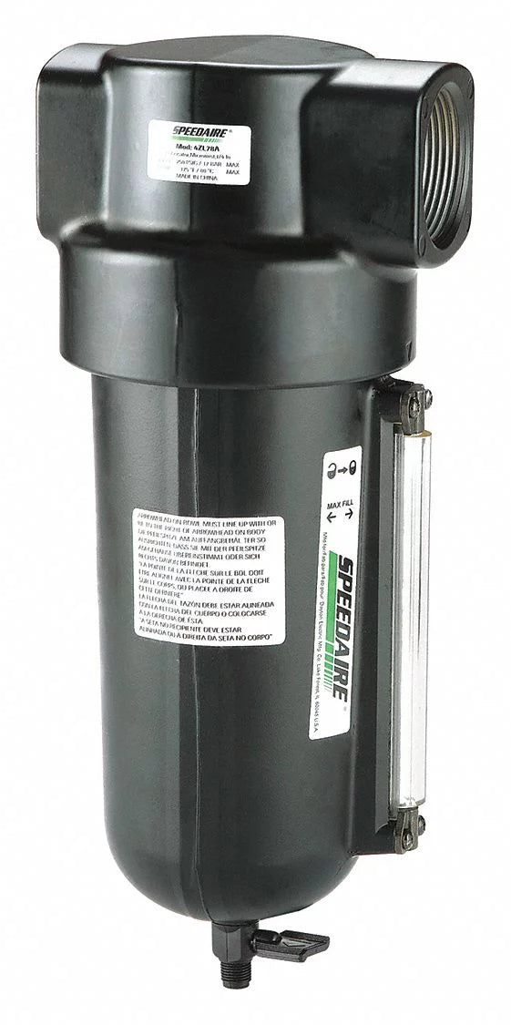Speedaire Filter,1-1/2" NPT,425 cfm,5 micron 4ZL11