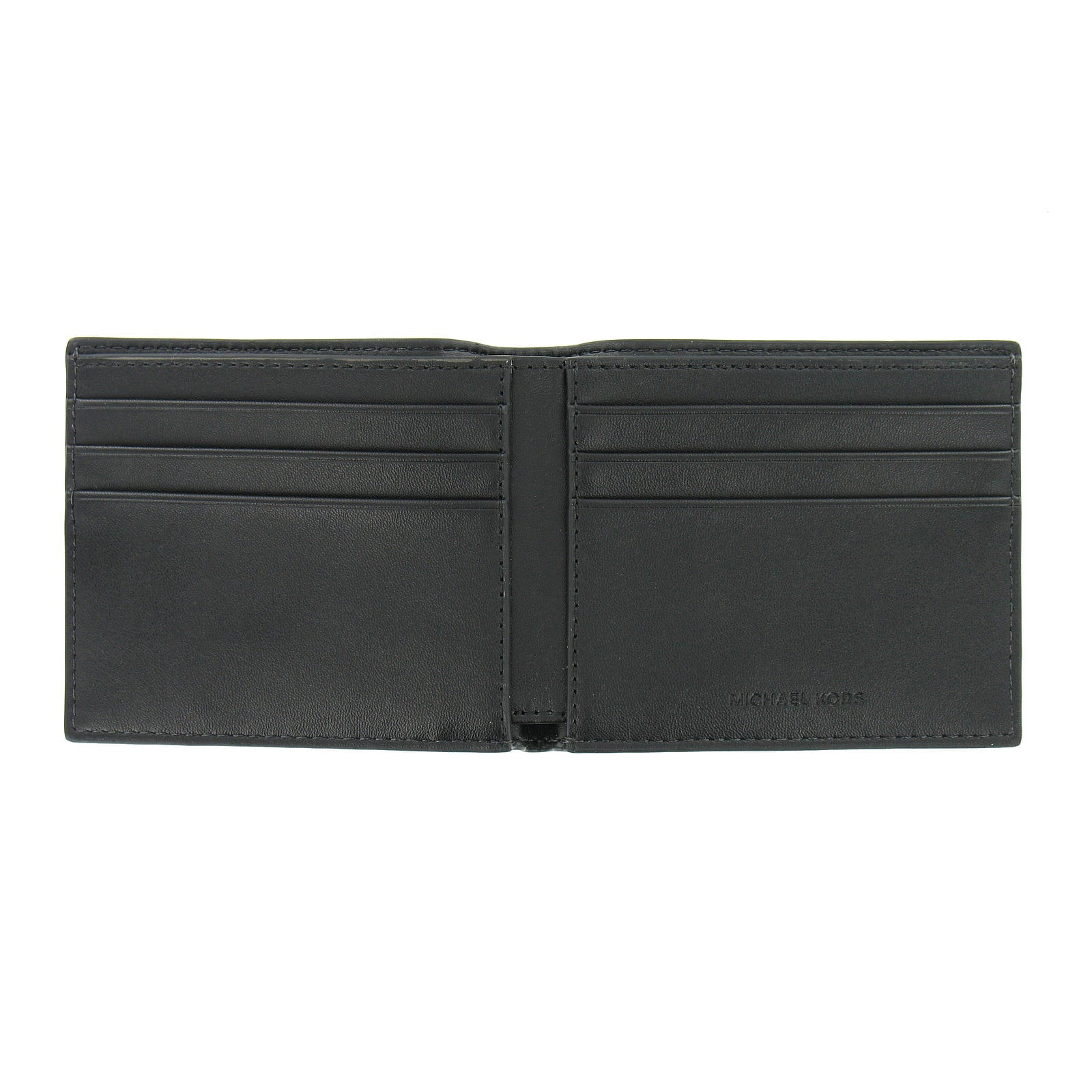Michael Kors Andy Gentlemen Leatehr 2 Slim Billfold Bi-Fold Wallet Dark