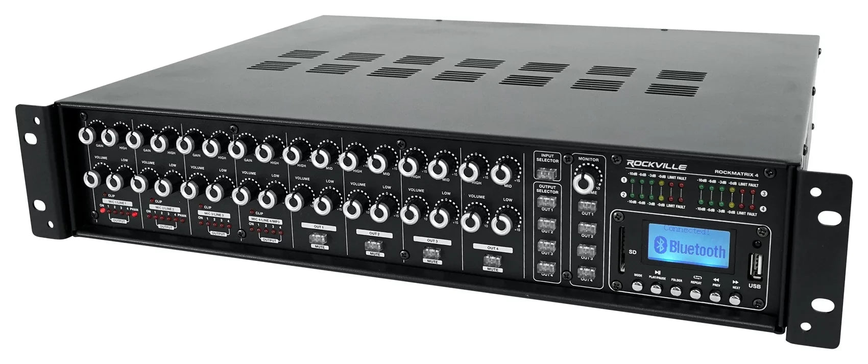 Rockville ROCK MATRIX Multi Room Home Receiver+6) Ceiling+2) Midnight Wall Speakers