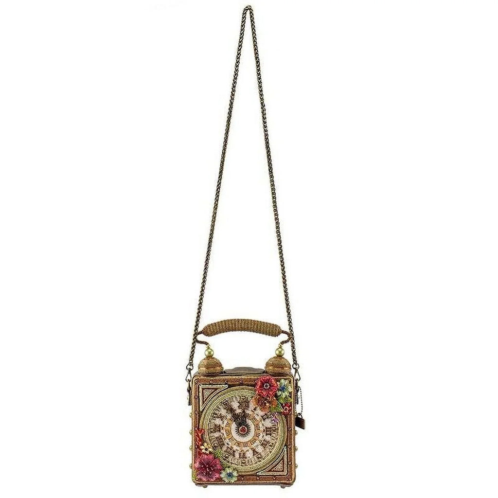 Mary Frances Time of Your Life Beaded Top Handle Clock Handbag Bag Multi New