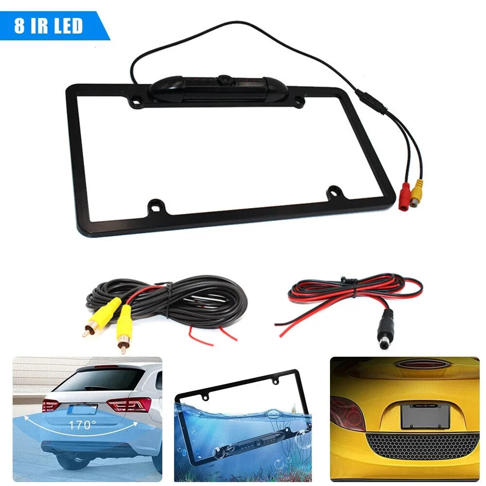 License Plate Frame Car Rear View Camera - Night Vision Backup