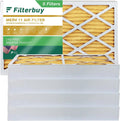 Filterbuy 16x25x4 MERV 11 Pleated HVAC AC Furnace Air Filters (5-Pack)