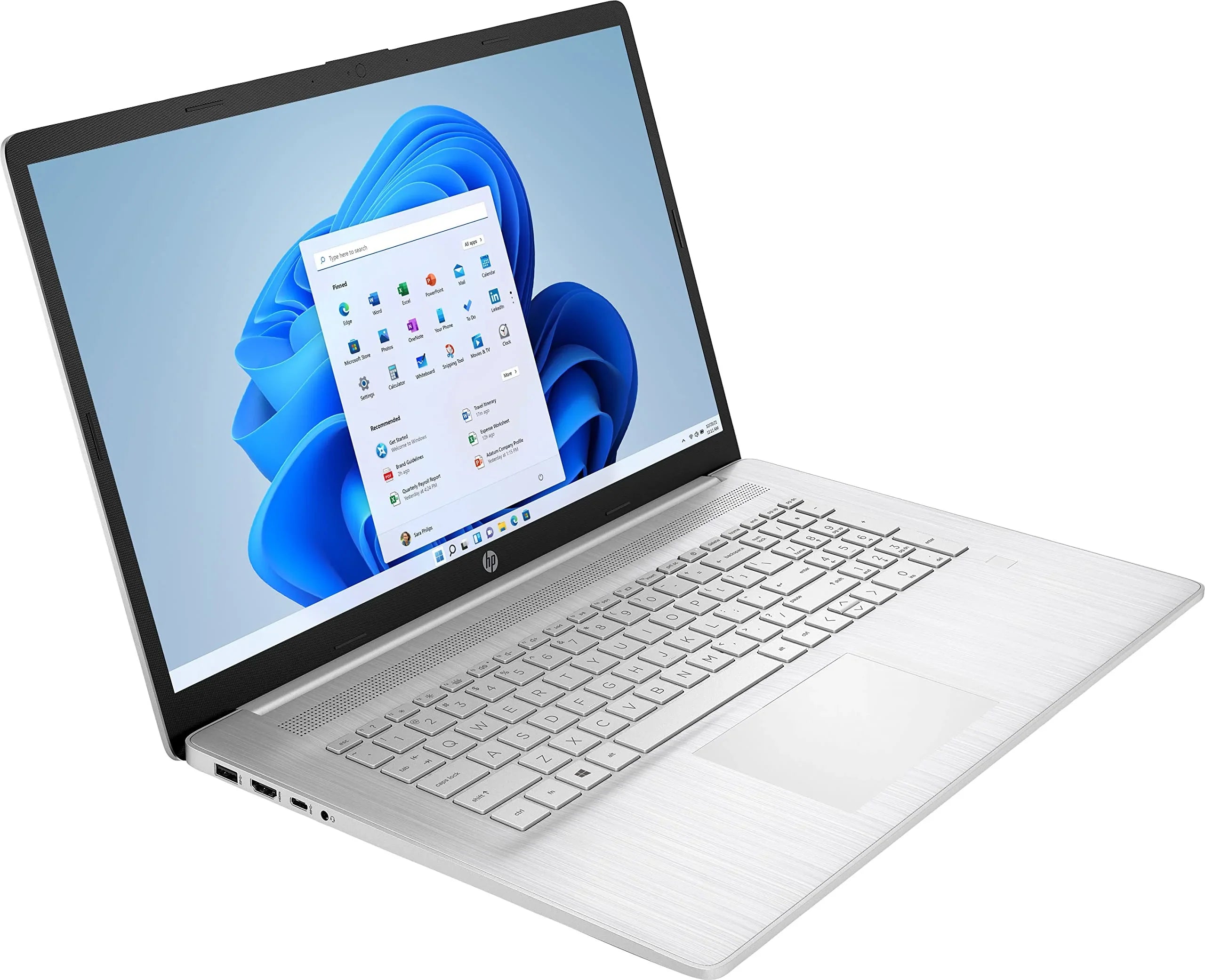 HP 2022 17.3 Laptop Computer, 11th Intel Quad Core i5-1135G7, 12GB RAM, 256GB SSD, Intel Iris Xe Graphics, USB-C, Webcam, WiFi, HDMI, Windows 11, Silver+YSC Accessory