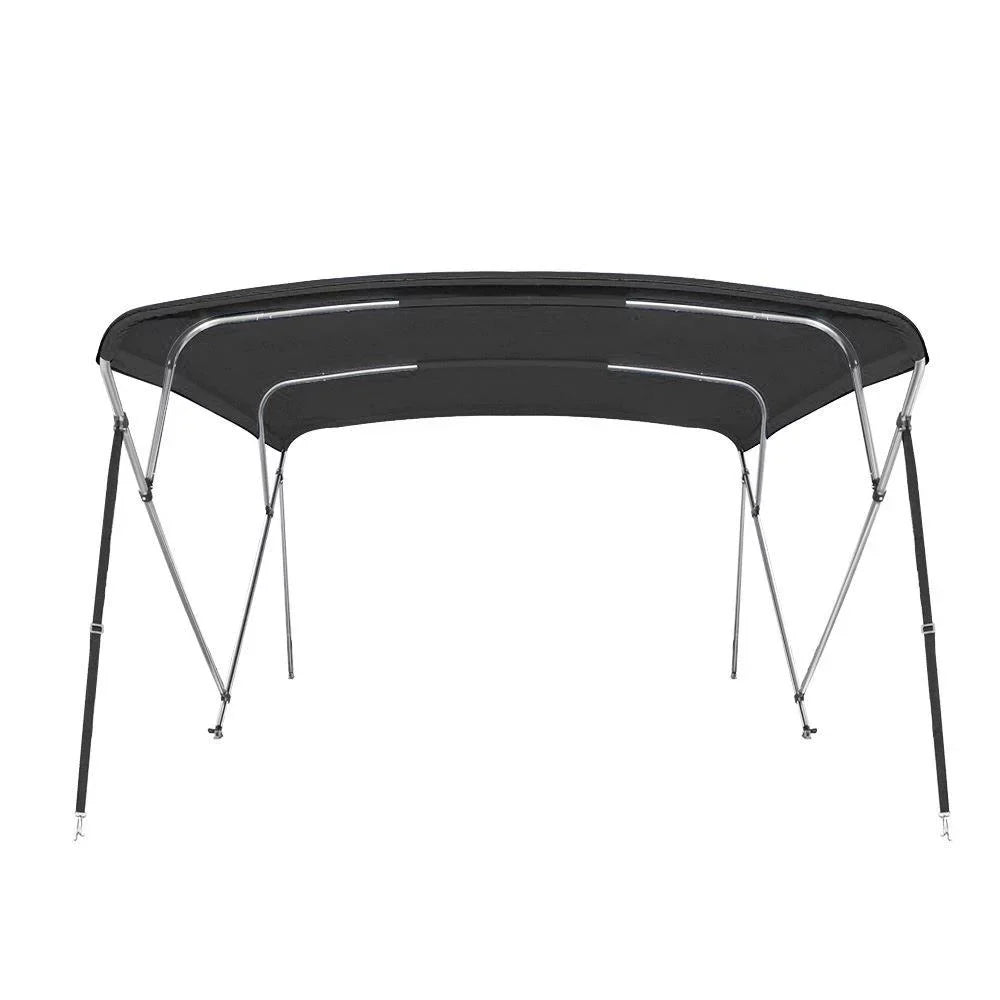 Bimini Top Boat Cover 4 Bow 46" H 67" - 72" W 8' Long Solution Dye Midnight