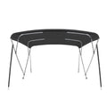 Bimini Top Boat Cover 4 Bow 46" H 67" - 72" W 8' Long Solution Dye Midnight