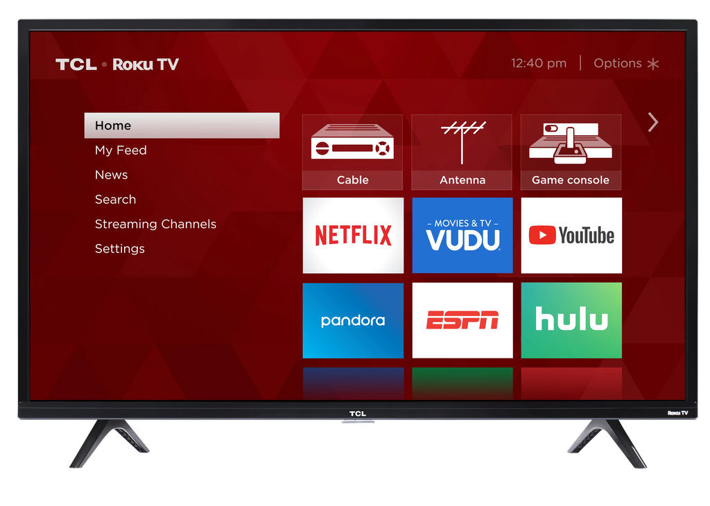 Restored TCL 40" Class 1080p FHD LED Roku Smart TV 3 Series 40S325 (Refurbished)