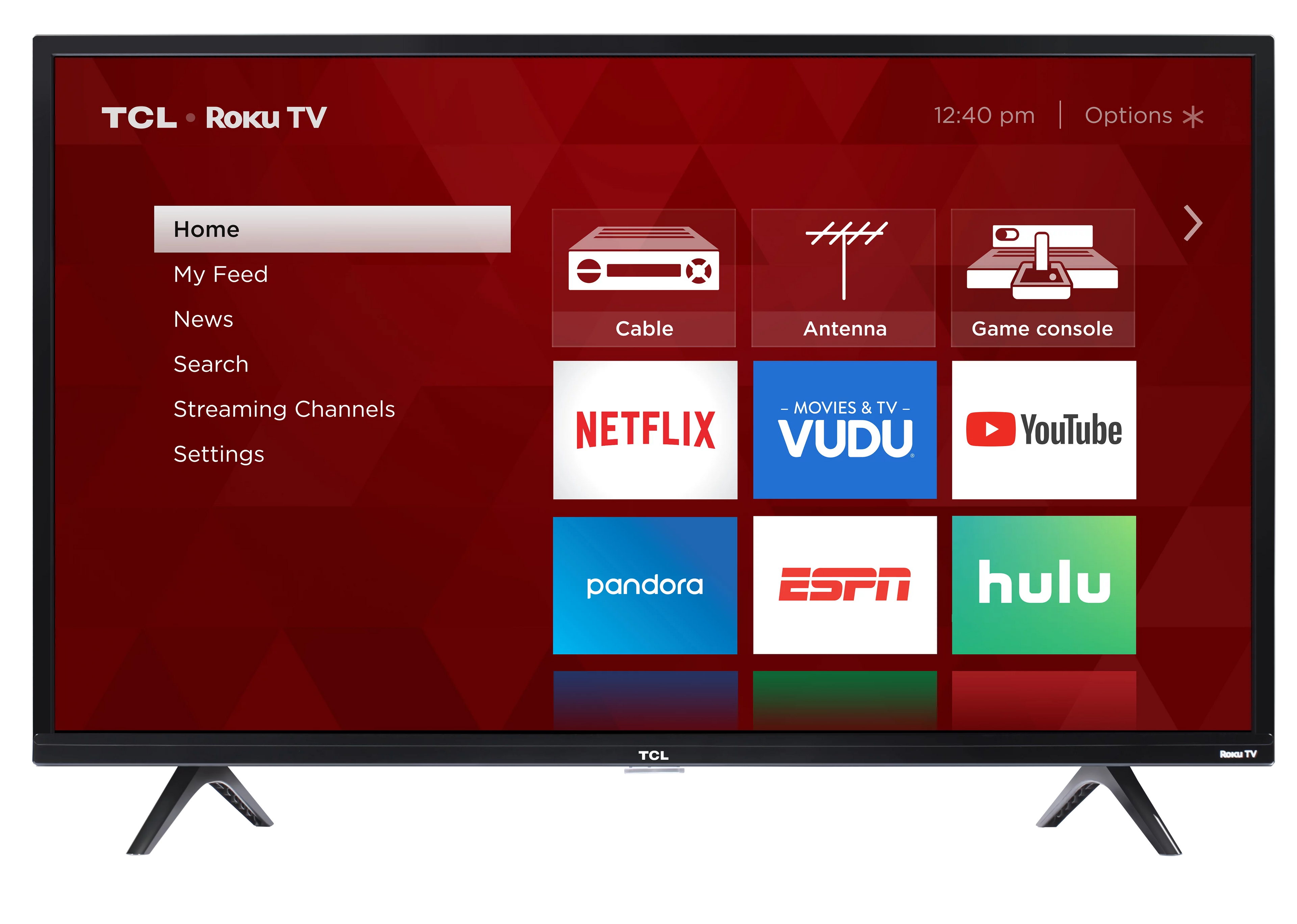 Restored TCL 40" Class 1080p FHD LED Roku Smart TV 3 Series 40S325 (Refurbished)