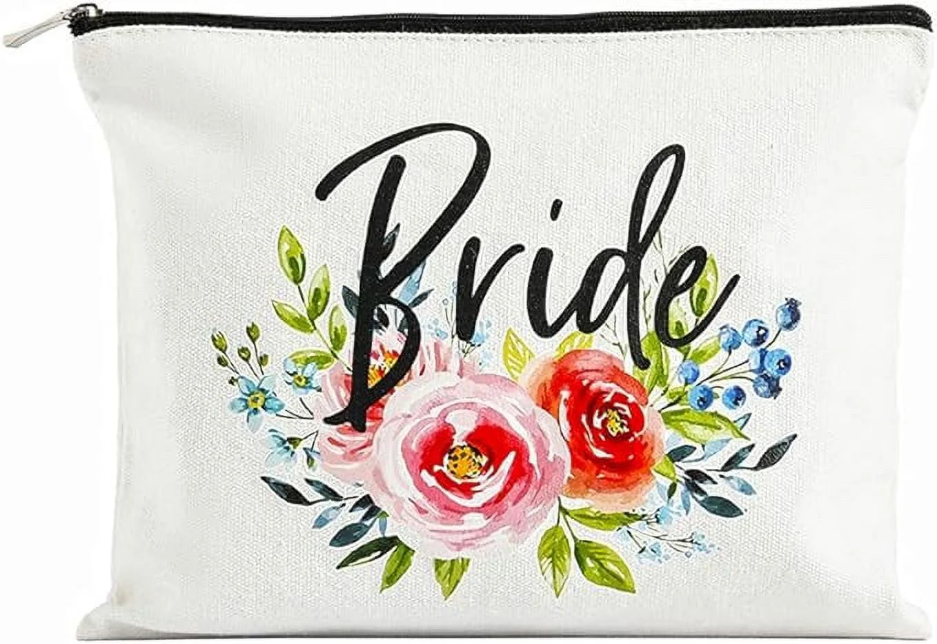 Charmoly Bridal Shower Gifts Bachelorette Gifts Bachelorette Party Favors Wedding Gifts Gentlemen Gifts Bride Gifts Bride Makeup Bag Miss to Mrs Bride to be Gifts Cosmetic Bag (Blue-Pink)