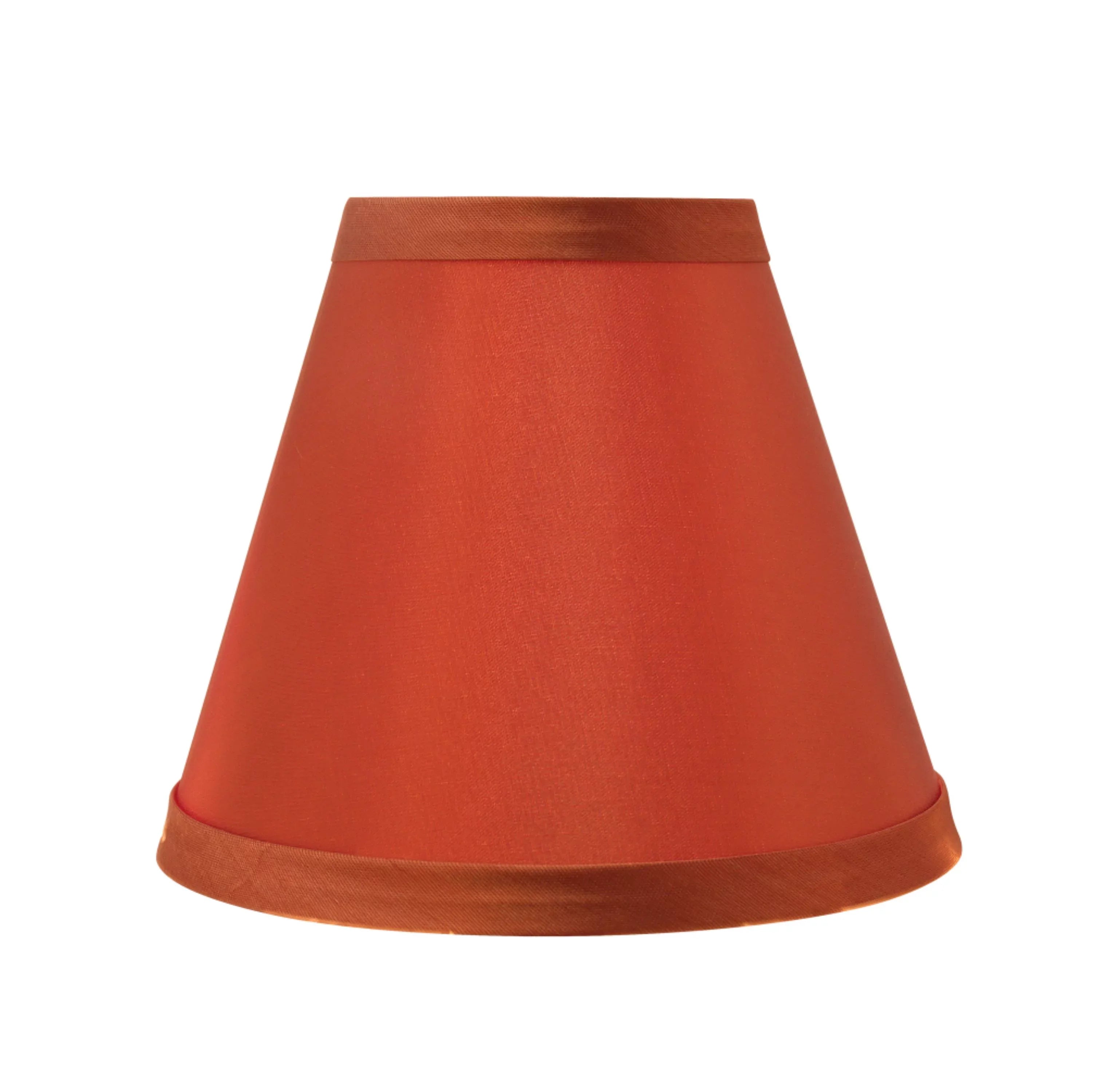 Aspen Creative 32111-2 Small Hardback Empire Shape Chandelier Clip-On Lamp Shade Set (2 Pack), Transitional Design in Redwood, 6" bottom width (3" x 6" x 5")