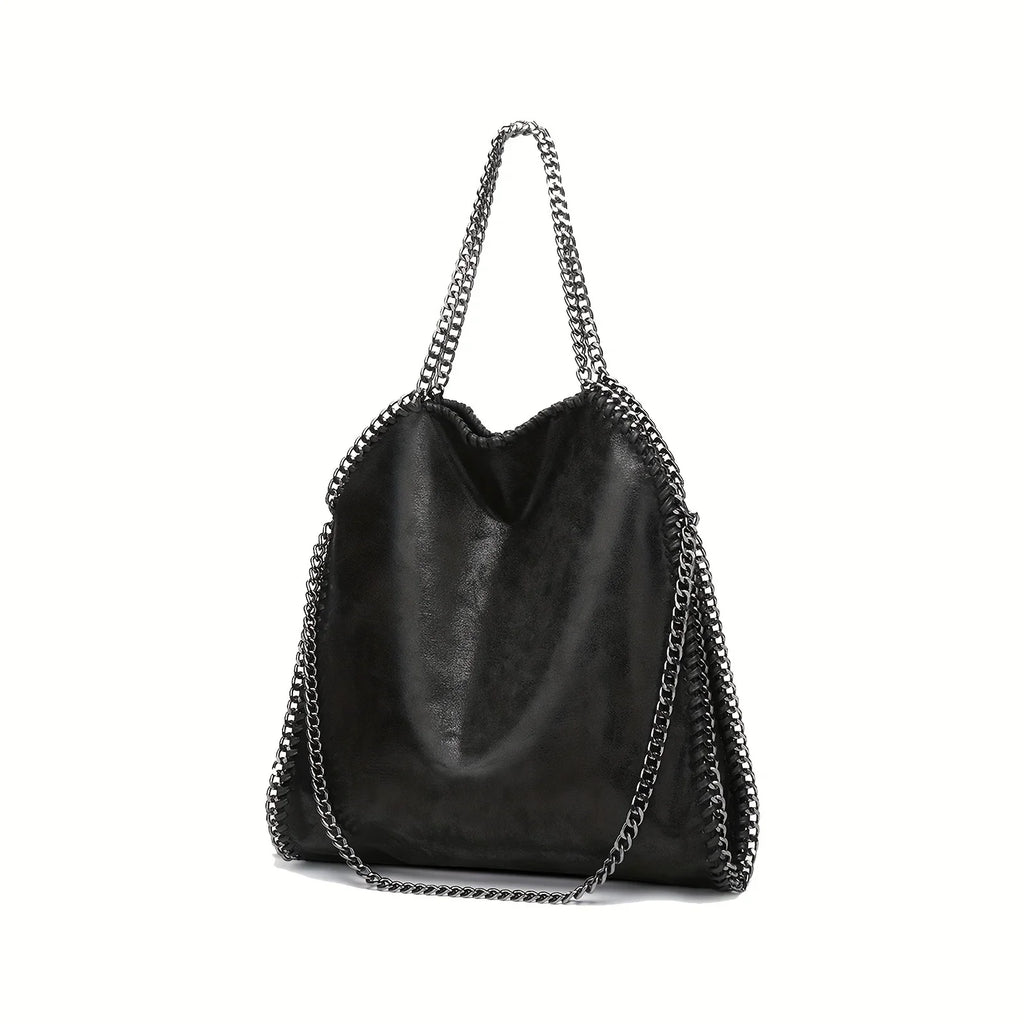 moocr Handbags Soft Leather Fashion Designer Top-Handle Casual Pocket Ladies Tote Portable Chain Large Shoulder Crossbody Shoulder Bags Dark Birthday Present