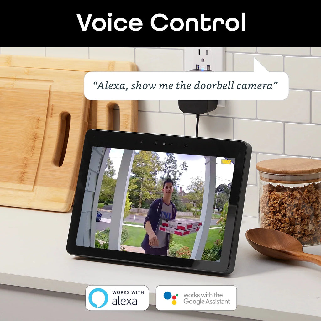 Geeni Video Doorbell Wired Wifi with 1080P Wide Angle, Motion Activated Alerts, 2-Way Audio, Night Vision, and Easy Installation Video Doorbells Camera for Home Security