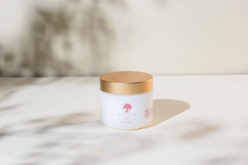 Merin Kind ALLURE Whipped Shea Body Butter -Skin and Hair (Blue Tansy Vanilla Orange, 8oz.)