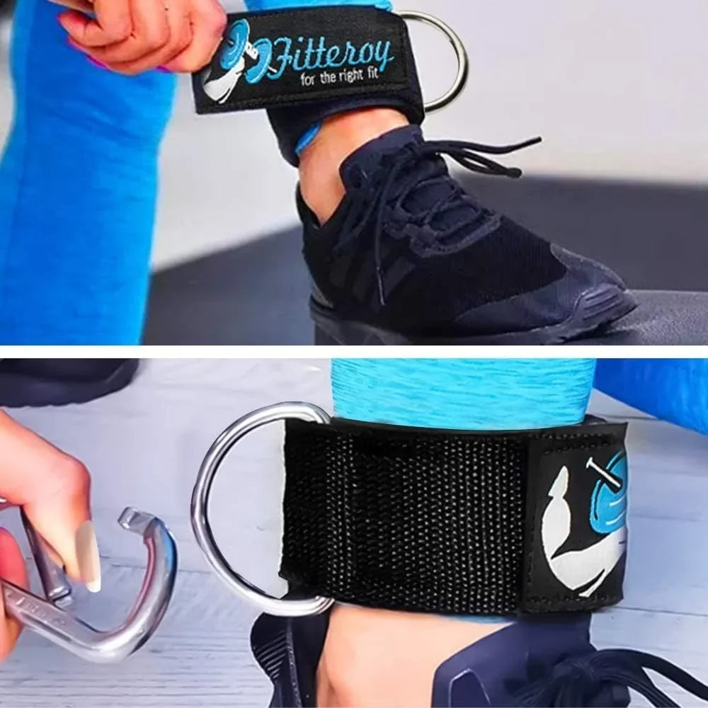 Gym Ankle Strap For Cable Machine - Exercise And Fitness Workout Strap With Neoprene Padding Gentlemen For LAT Pull Down Machine, Cable Home Gym And Resistance Bands