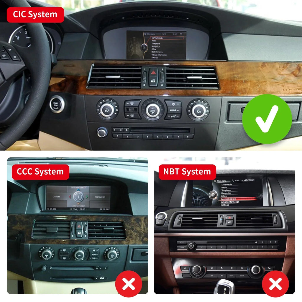 Road Top Android 13 Car Radio 8.8 Inch Touchscreen for 2010-2013 BMW 3/5 Series E60/E61/E90/E91/E92 with CIC, Multimedia Car Radio Supports Carplay, Android Auto, Mirrorlink, 8G + 256G