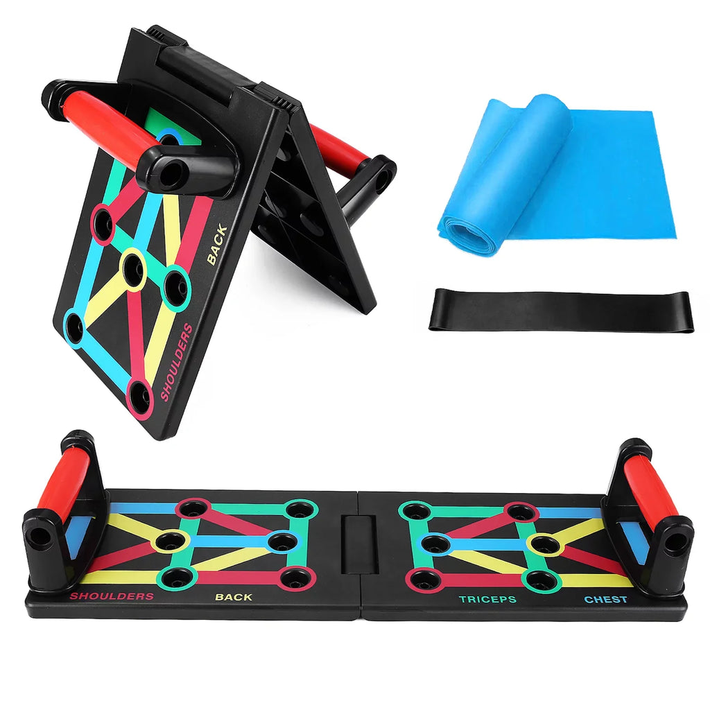 TOMSHOO Foldable Push-Board, Portable and Space-Saving Exercise Gentlemen Strengthen Arms, Chest, and Shoulders, Suitable for All Fitness Levels