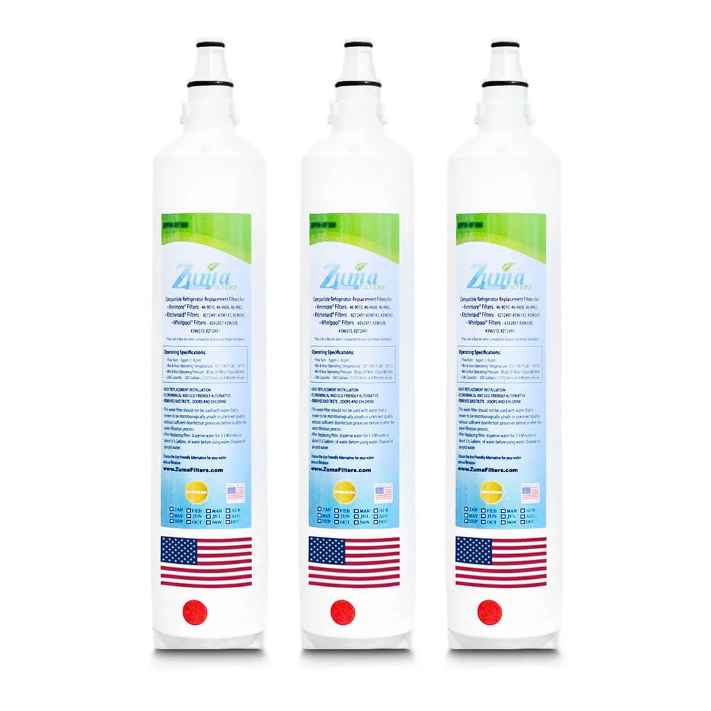 ZUMA Brand , Water Filters , Model # ZWFZ1-RF750 , Compatible with Subzero® BI48SDO - 3 Pack - Made in U.S.A.