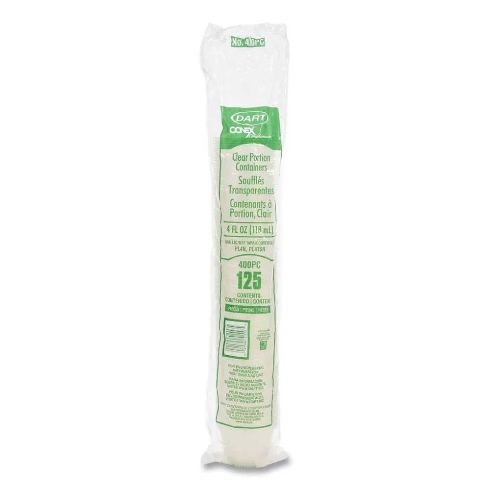 Dart 400PC Conex People 4 oz. Polypropylene Portion Containers - Clear (2500/Carton)]