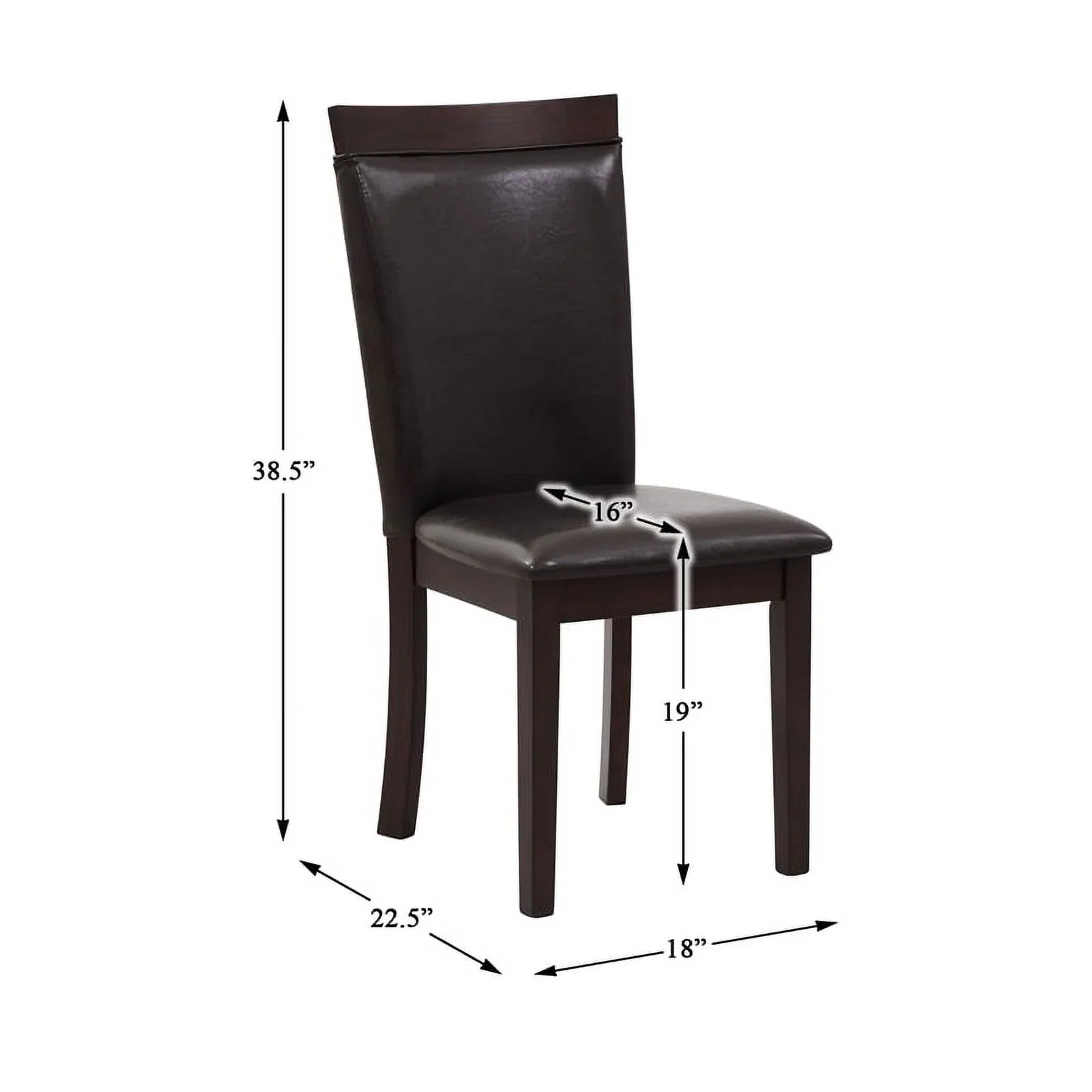 Lexicon Individuals 5 Piece Wood Dining Set in Espresso
