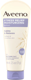 AVEENO Stress Relief Moisturizing Body Lotion with Termination Natural Oatmeal and Chamomile & Ylang-Ylang, 2.5 oz 1 Ea (Pack of 6)