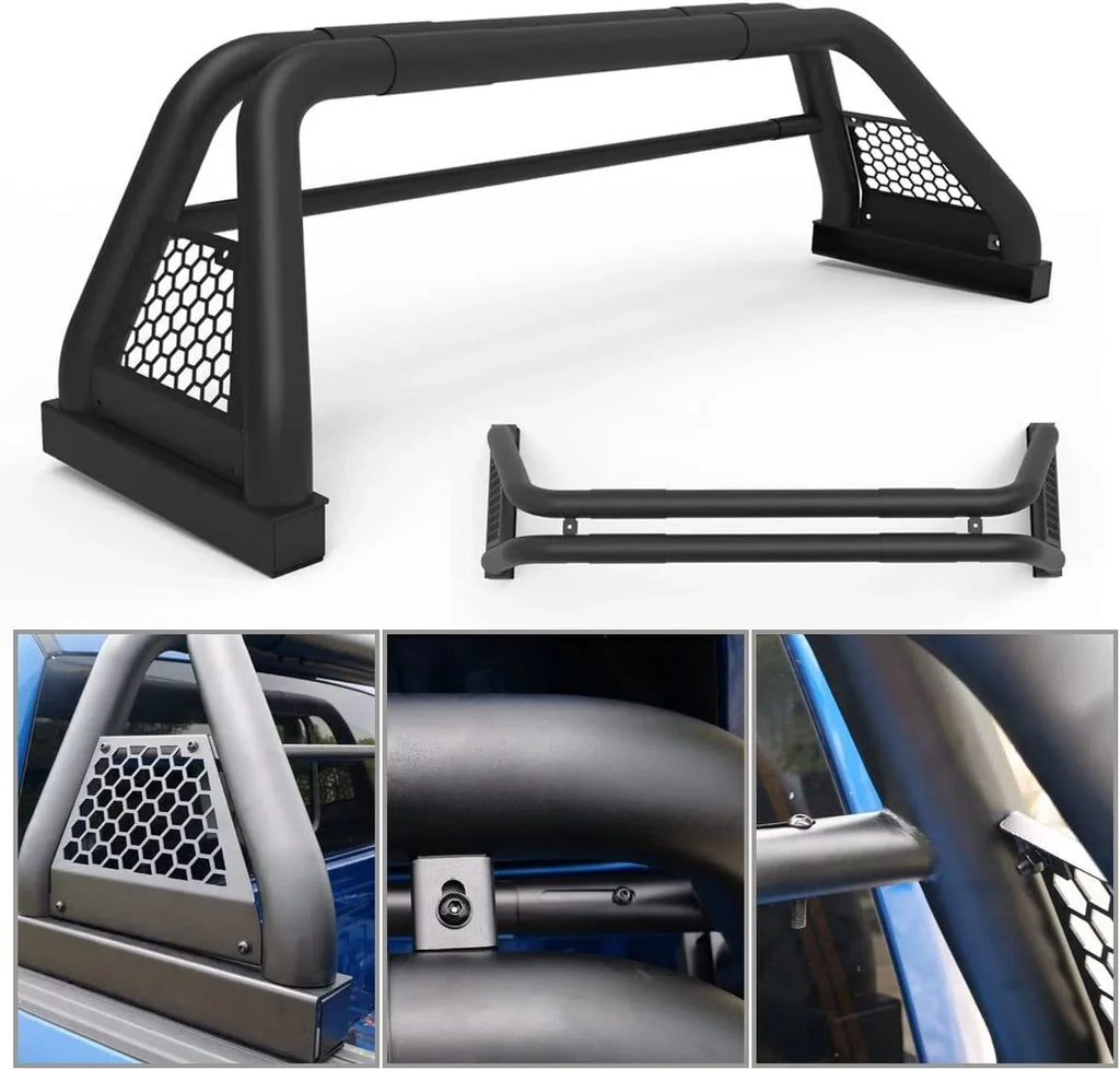 62.9-74.7" Adjustable Truck Roll Sport Bar Chase Rack Bed Bar Fit For 2019-NOW Chevy Silverado/GMC sierra