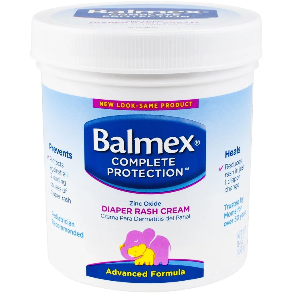 2 Pack - Balmex Diaper Rash Cream Jar - 16oz Each