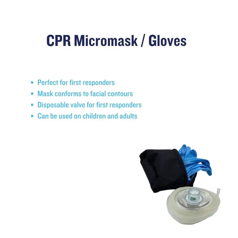 Emergency Response Products, CPR Micromask, Clear and Re-Usable with Adjustable Mask - 10 Each