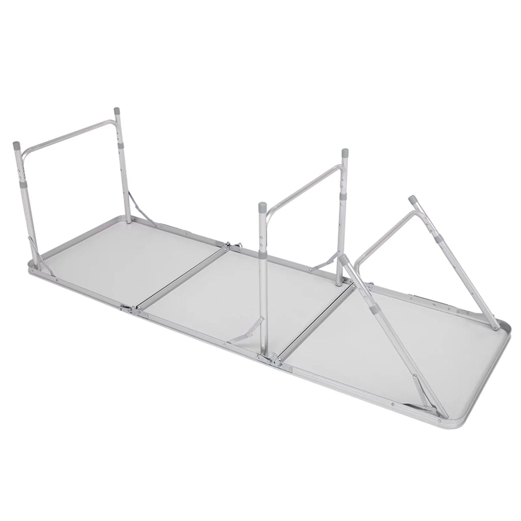 Folding Table, Aluminum Alloy Table for Indoor, Outdoor White
