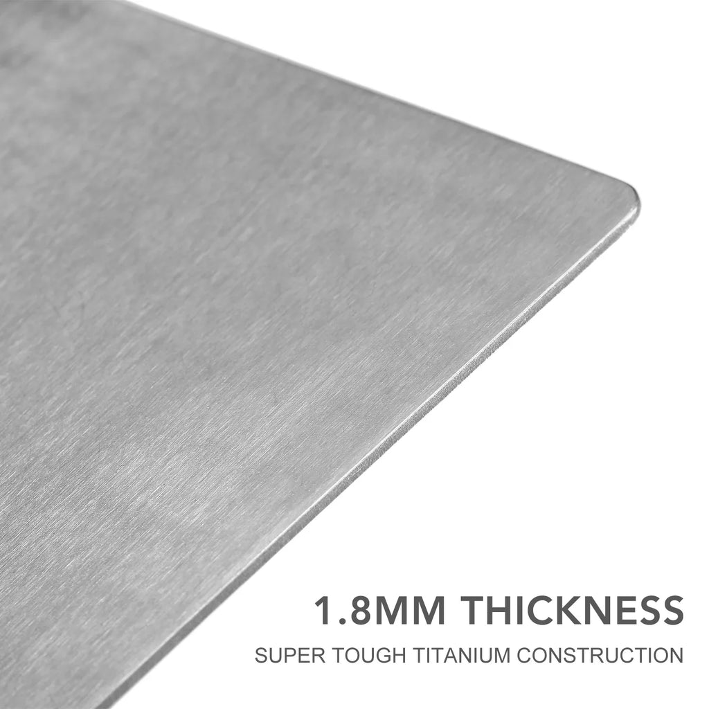 Lixada 1.8MM Thick Titanium Cutting Board for Home Kitchen Cooking Outdoor Camping Hiking Backpacking