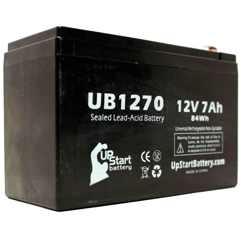 2x Pack - Compatible APC SMART-UPS 2000 SURT2000XLI Battery - Individuals UB1270 Universal Sealed Lead Acid Battery (12V, 7Ah, 7000mAh, F1 Terminal, AGM, SLA) - Includes 4 F1 to F2 Terminal Adapters