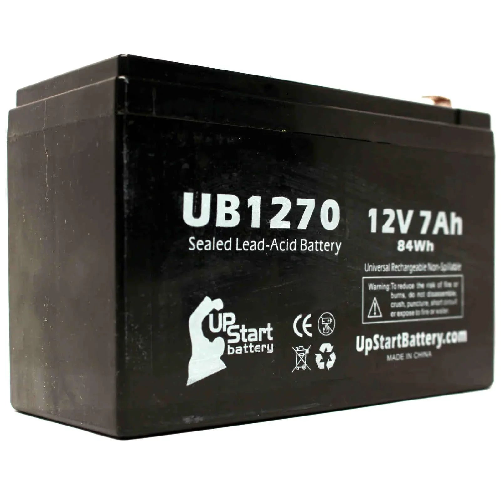 2x Pack - Compatible APC SMART-UPS 2000 SURT2000XLI Battery - Individuals UB1270 Universal Sealed Lead Acid Battery (12V, 7Ah, 7000mAh, F1 Terminal, AGM, SLA) - Includes 4 F1 to F2 Terminal Adapters