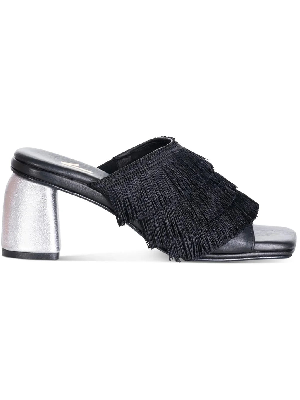Silvia Cobos Individuals Cha Cha Leather Fringe Block Heel