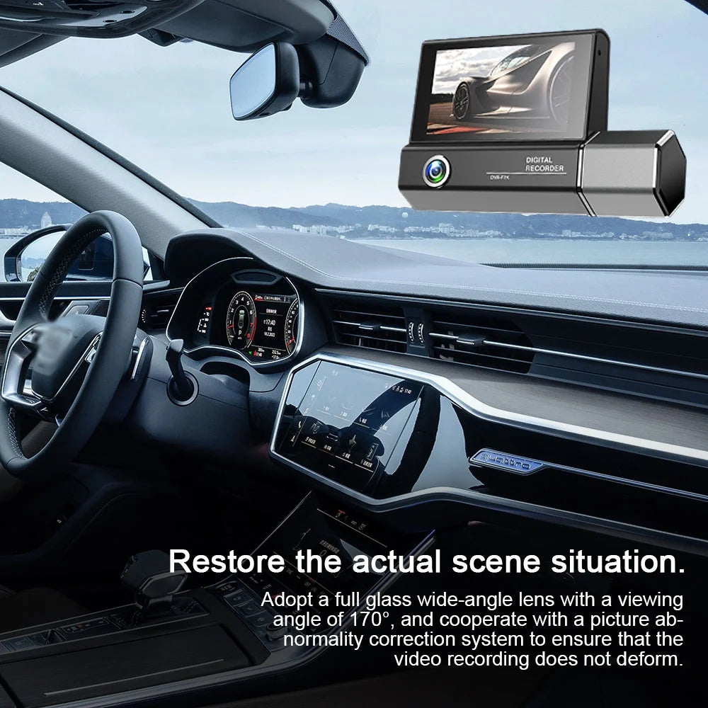 Dazzduo Dash Camera,4in Clear Car Car Video Car Camera Mirror Car Video Car Video 3 Cam 4in Cam 4in Clear Camera Auto Safety Rearview Mirror Car Car Camera Auto Video Car Camera Clear Car Rearview